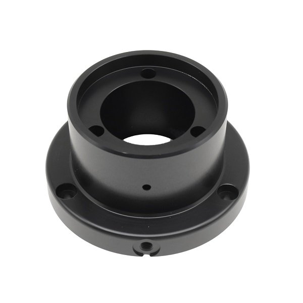 black cnc machining round part with hole