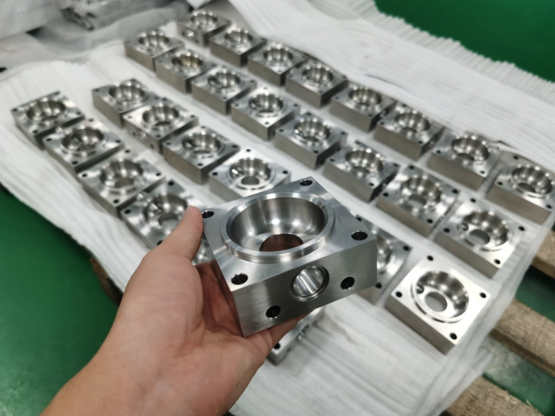square shape 5 axis cnc machining aluminum part