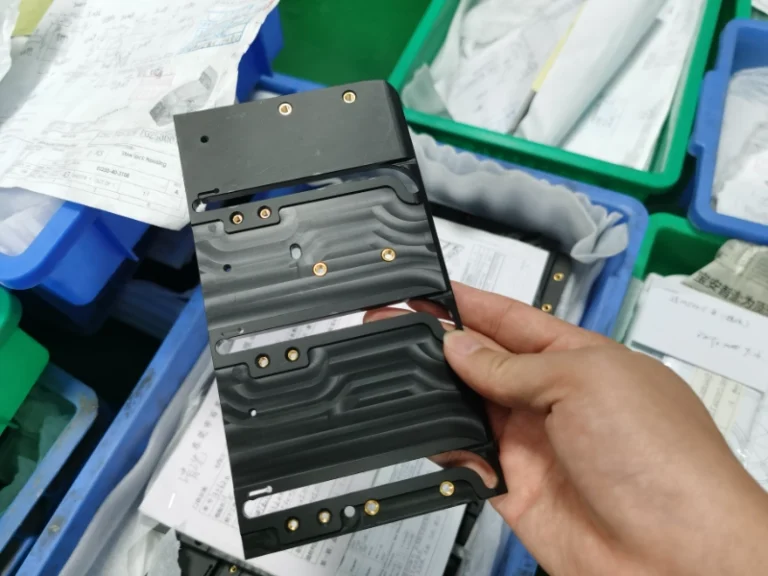 black cnc milling metal part