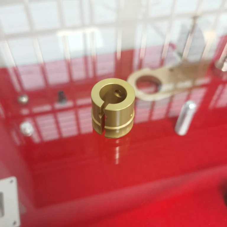 4 axis cnc machining aluminum part with yellow paint