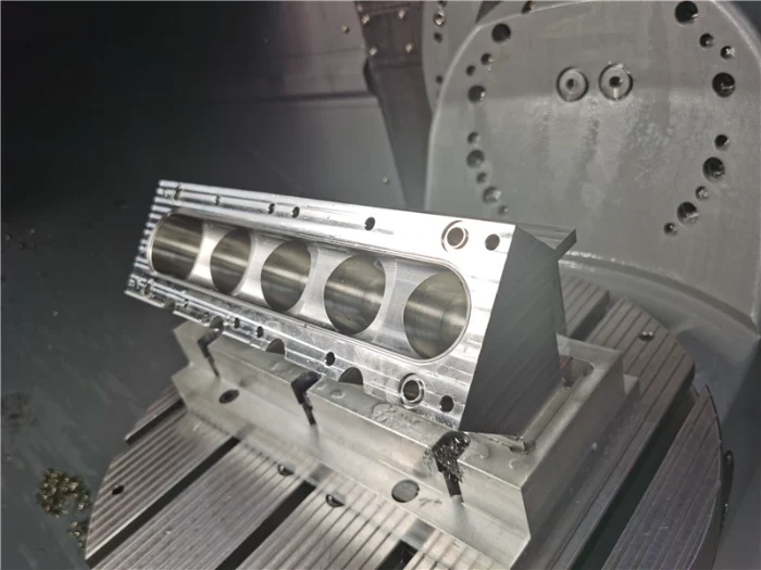5 asse cnc lavorato motore auto in acciaio inox