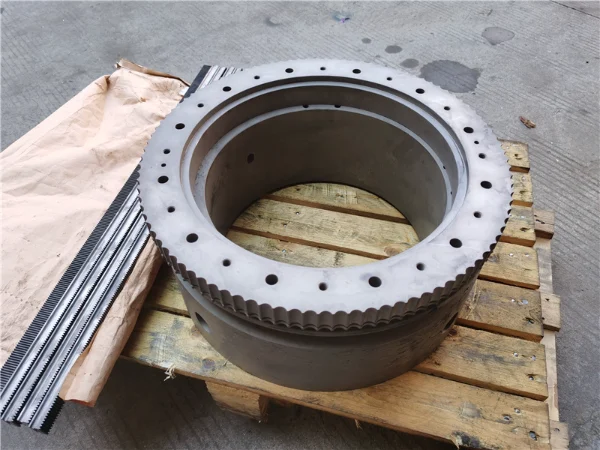 Finition par sablage pour pièces de grands engrenages cnc