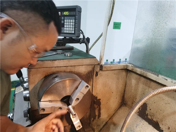 CNC machining setup
