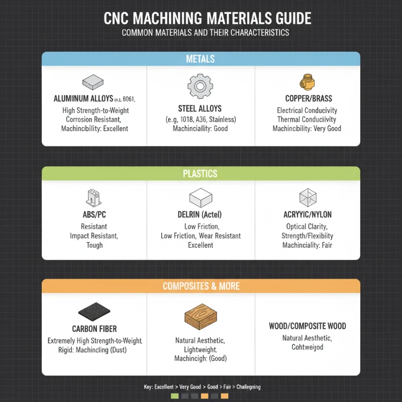 materiali per la lavorazione cnc