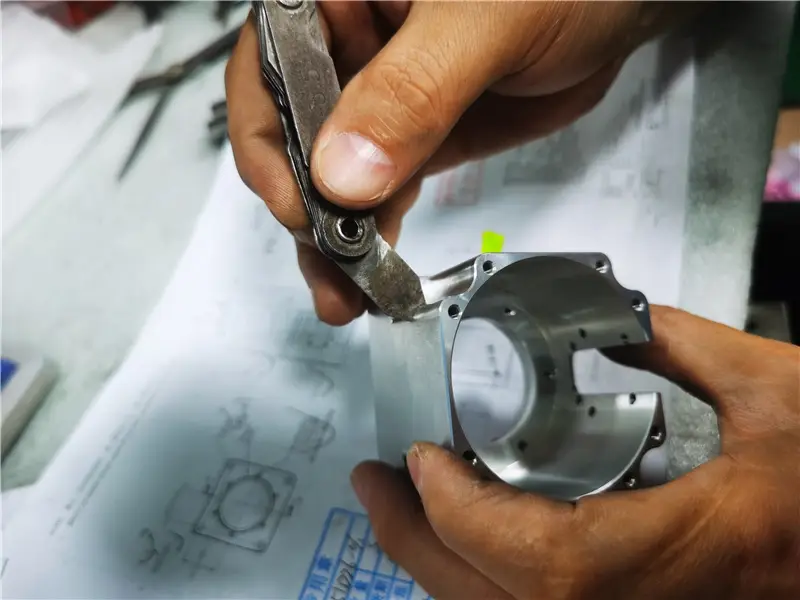 Measurement of a machined fillet radius