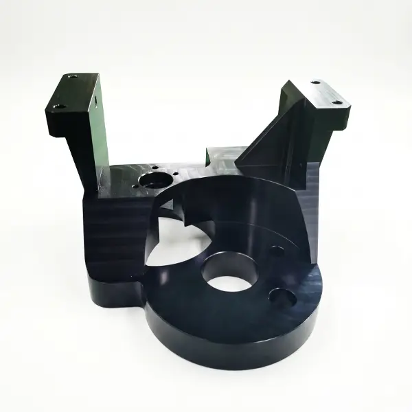 5 axis machining 6061-t6 aluminum part with black anodized