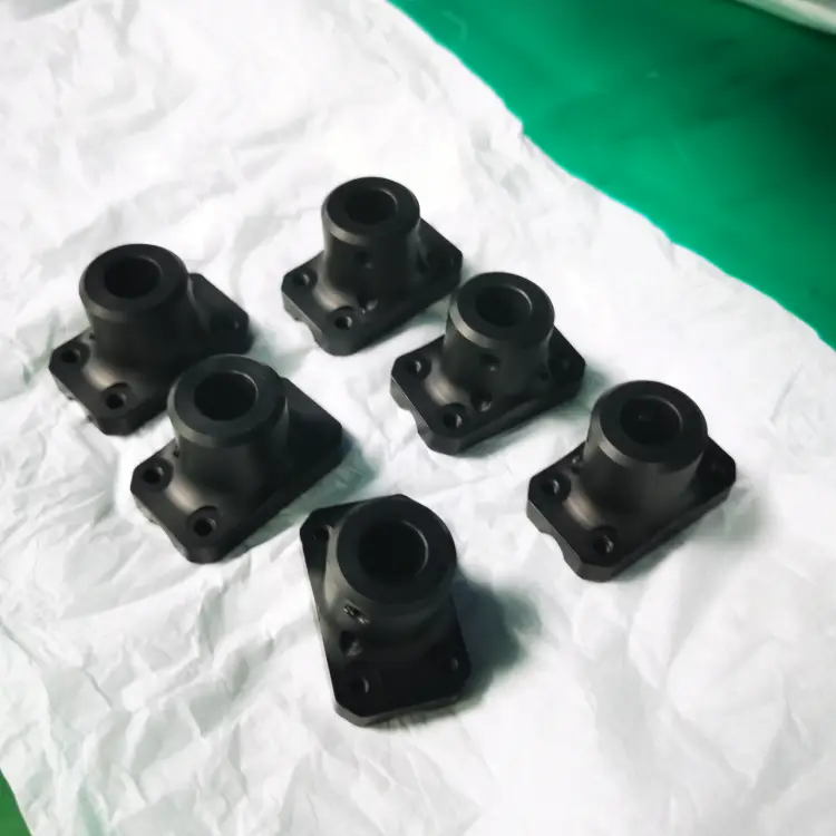 6061-t651 aluminum part with black anodize