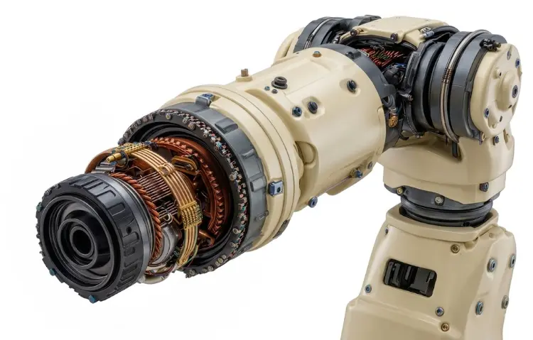 Industrial robot joint assembly with precision mechanical components