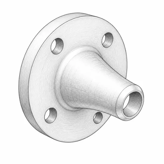 Bride à collerette à souder