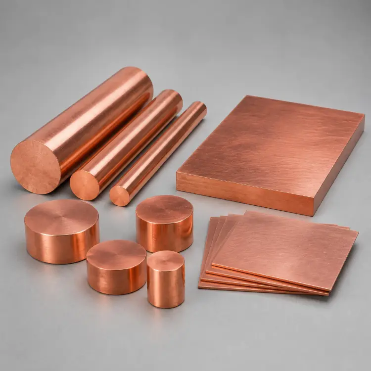 Kupferstangen, -platten und -knüppel für die CNC-Bearbeitung