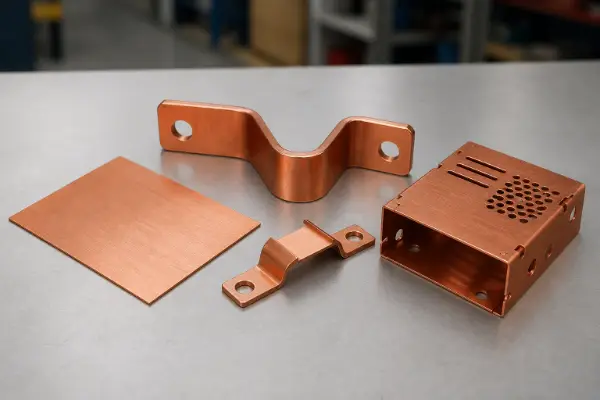 Copper sheet metal busbars shields and electrical components