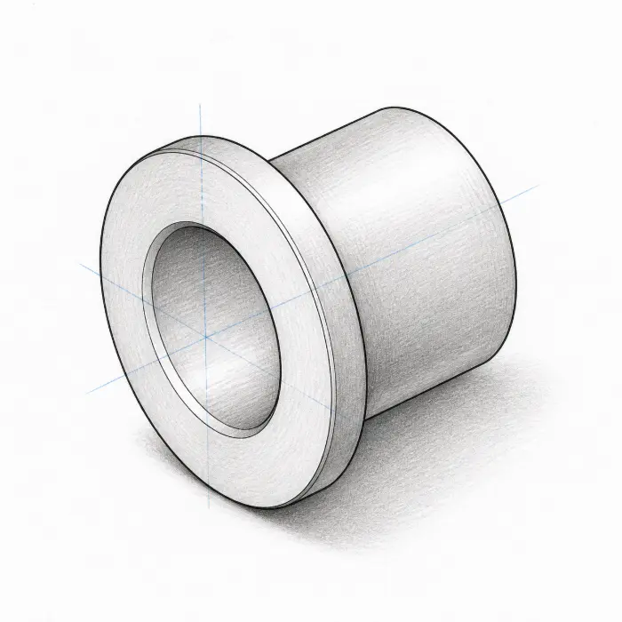 Flanged bushing structure