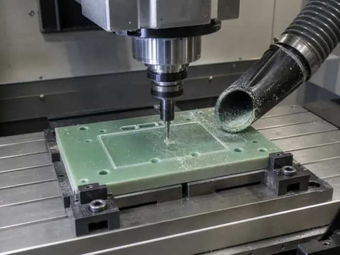 Custom CNC-machined FR4 glass-epoxy insulation part