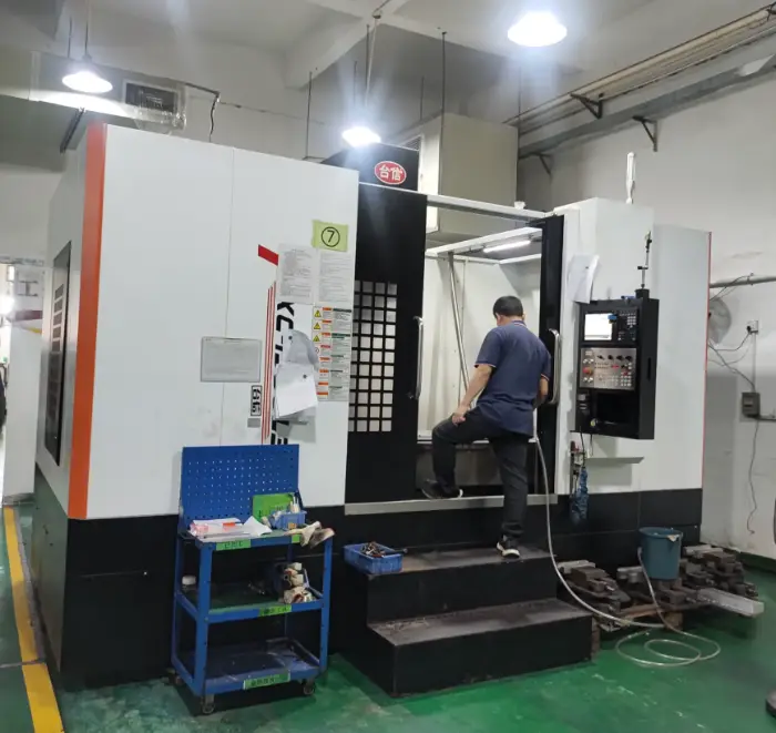 Large machined component setup