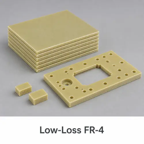 Low-loss FR4 laminate material