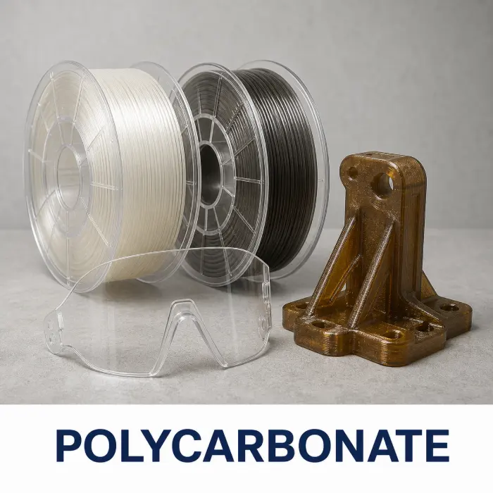 Polycarbonate (PC) material and sample parts for 3D printing