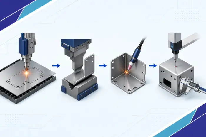 Sheet metal cutting bending and fabrication process