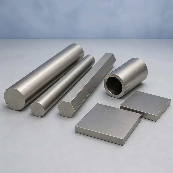Edelstahlmaterial und bearbeitetes Bauteil