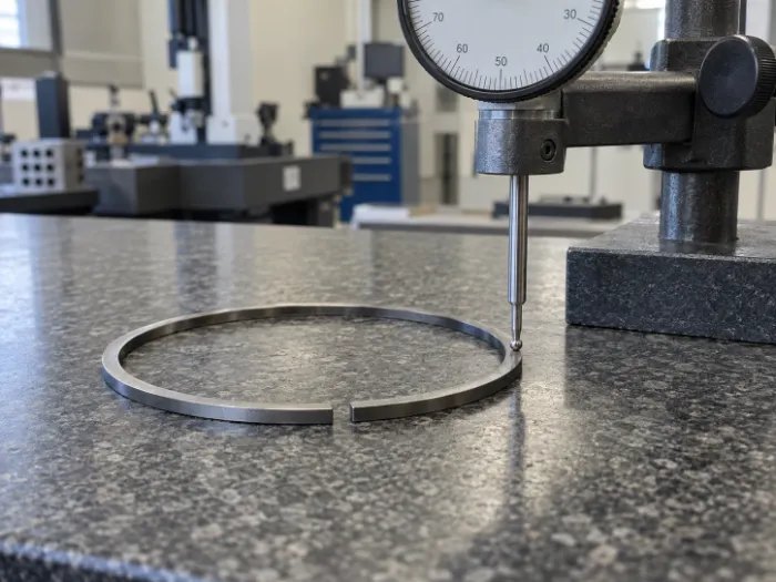 Piston ring axial height inspection