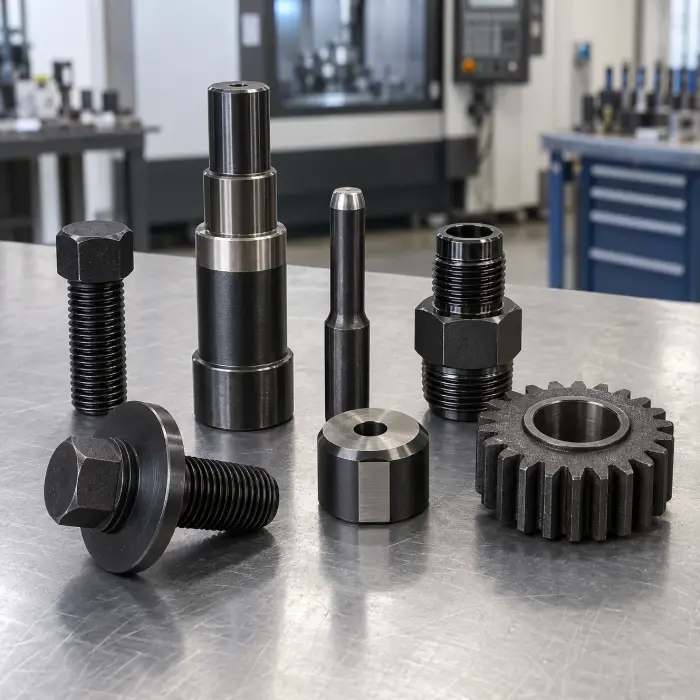 Black oxide coated metal parts