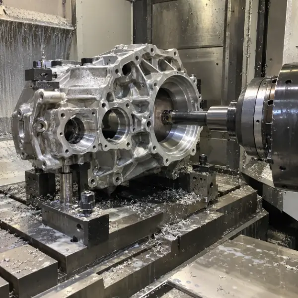 CNC boring gearbox housing