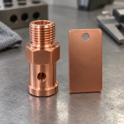 Copper-plated machined parts