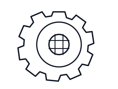 Black and white spur gear sketch