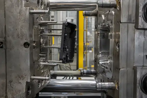 Engineering plastic housing released from an injection mold
