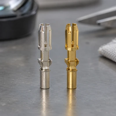 Silver and gold plated contacts