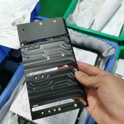 black cnc milling metal part